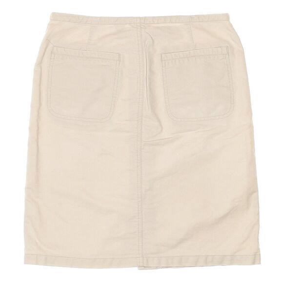 American Eagle Skirt 0 Beige Cotton Button Drawstring Pockets Womens Measure W28 - Picture 2 of 8